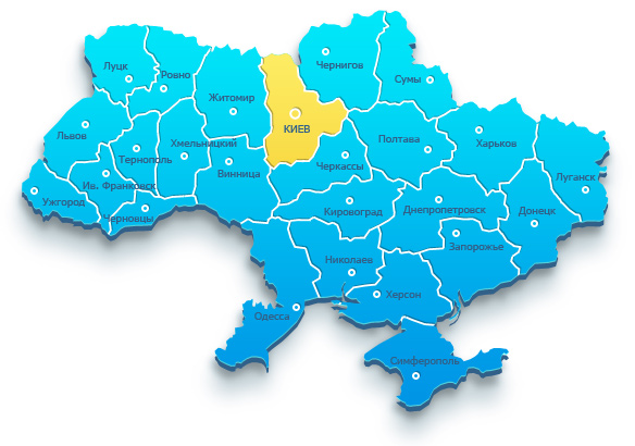 Карта Киевской области